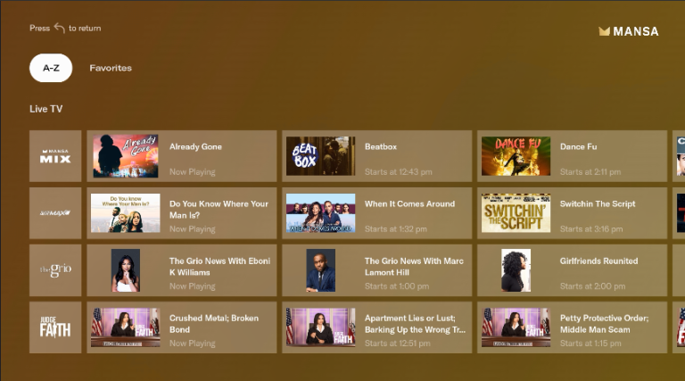 Mansa Channel Guide